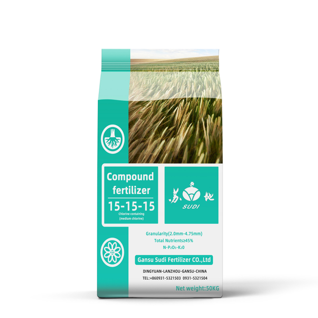 NpK15-15-15 compound fertilizer chlorine based Slow release and long effect